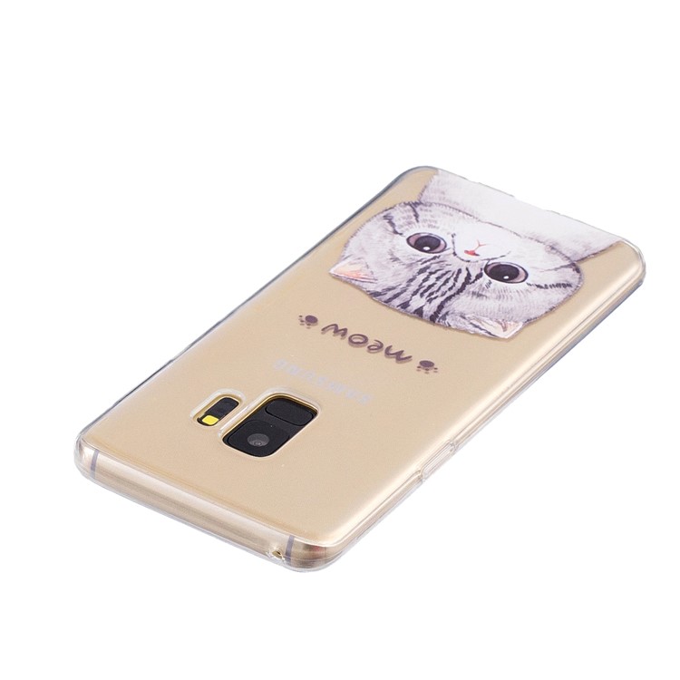 Pattern Printing Soft TPU Phone Case for Samsung Galaxy S9 SM-G960 - Cute Cat-3