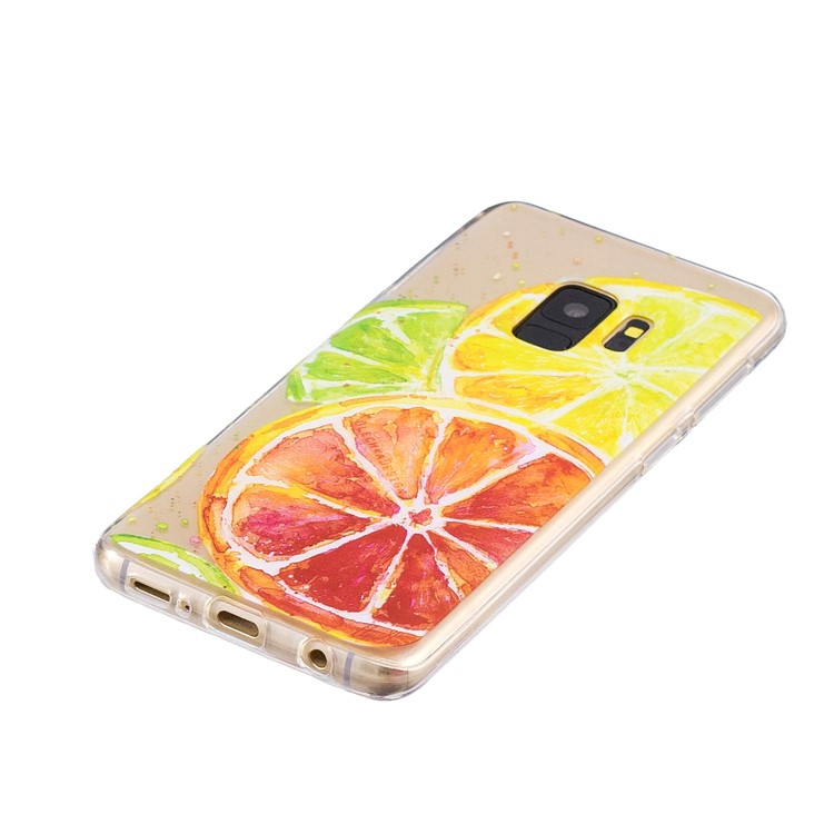 Pattern Printing Soft TPU Protective Cell Phone Case for Samsung Galaxy S9 SM-G960 - Lemon Painting-2