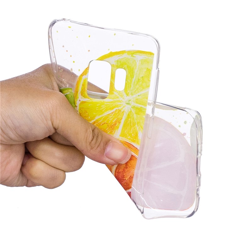 Pattern Printing Soft TPU Protective Cell Phone Case for Samsung Galaxy S9 SM-G960 - Lemon Painting-4