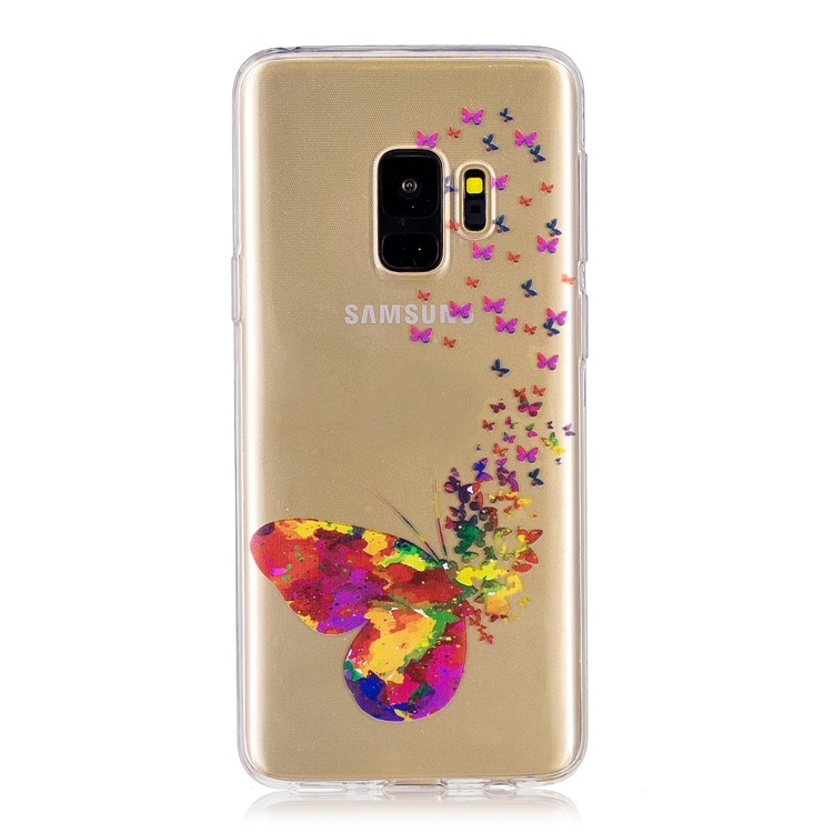 Pattern Printing Soft TPU Back Case for Samsung Galaxy S9 G960 - Colorful Butterfly-1