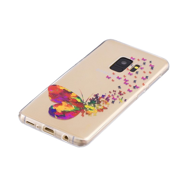 Pattern Printing Soft TPU Back Case for Samsung Galaxy S9 G960 - Colorful Butterfly-2