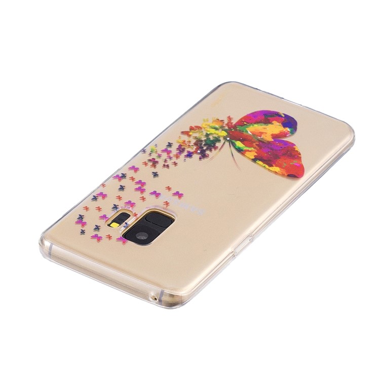 Pattern Printing Soft TPU Back Case for Samsung Galaxy S9 G960 - Colorful Butterfly-3