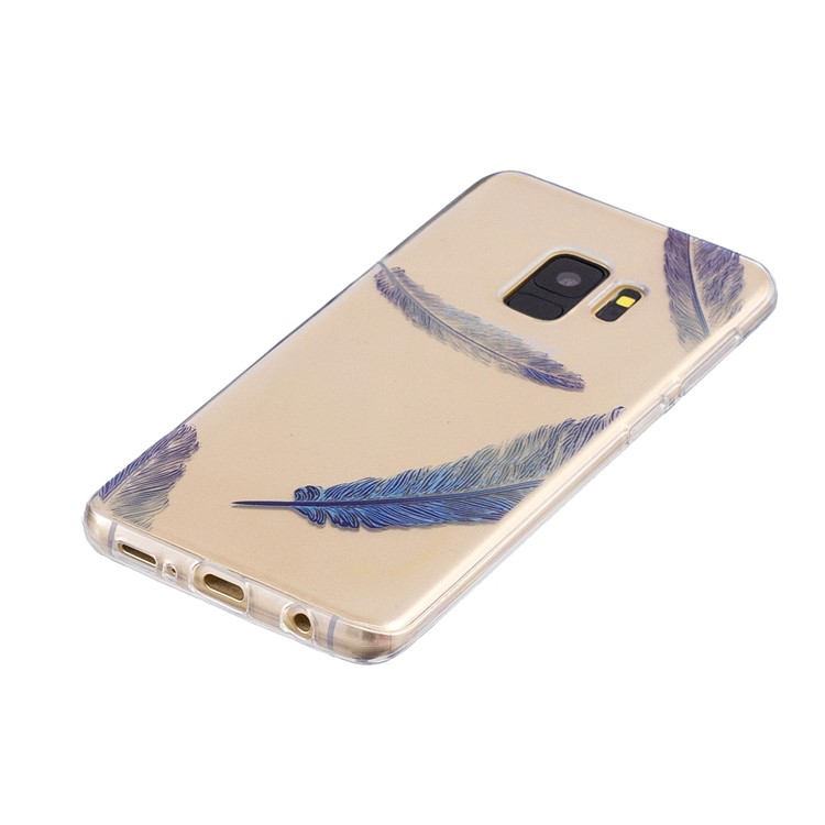 Pattern Printing Flexible TPU Back Cover for Samsung Galaxy S9 G960 - Feather-2
