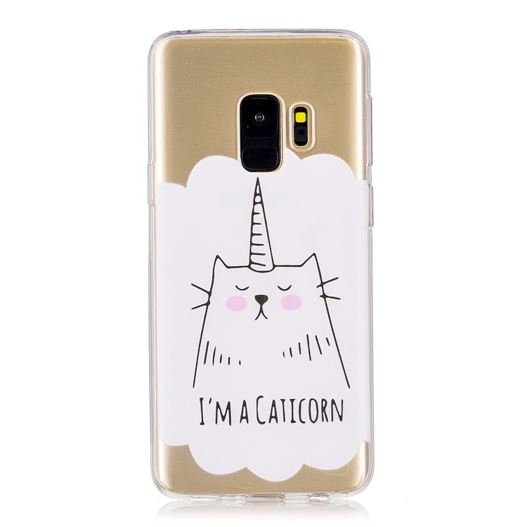 Patterned TPU Back Cover Shell for Samsung Galaxy S9 G960 - Cartoon Cat-1
