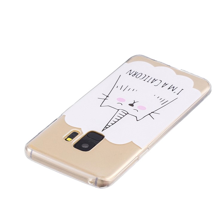 Patterned TPU Back Cover Shell for Samsung Galaxy S9 G960 - Cartoon Cat-3