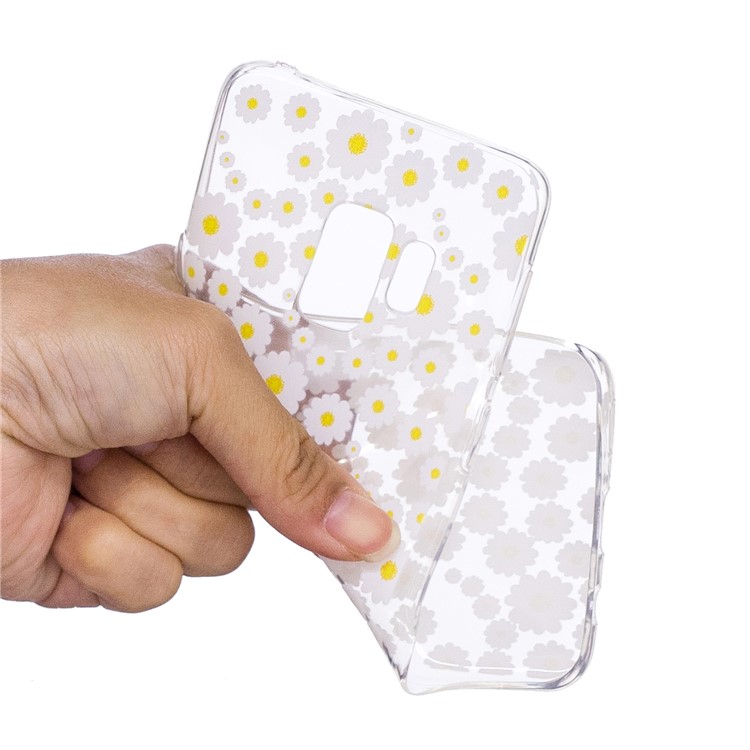 For Samsung Galaxy S9 G960 Pattern Printing TPU Mobile Cover Case - Petals-4