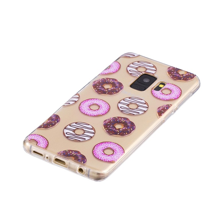 Patterned Flexible TPU Back Cover Shell for Samsung Galaxy S9 G960 - Doughnuts-2
