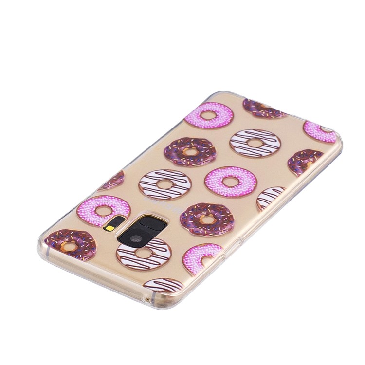 Patterned Flexible TPU Back Cover Shell for Samsung Galaxy S9 G960 - Doughnuts-3