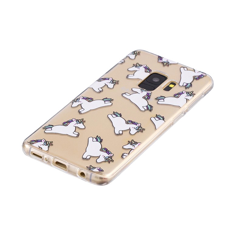 Pattern Printing TPU Super Thin Protective Casing for Samsung Galaxy S9 G960 - Unicorns-2
