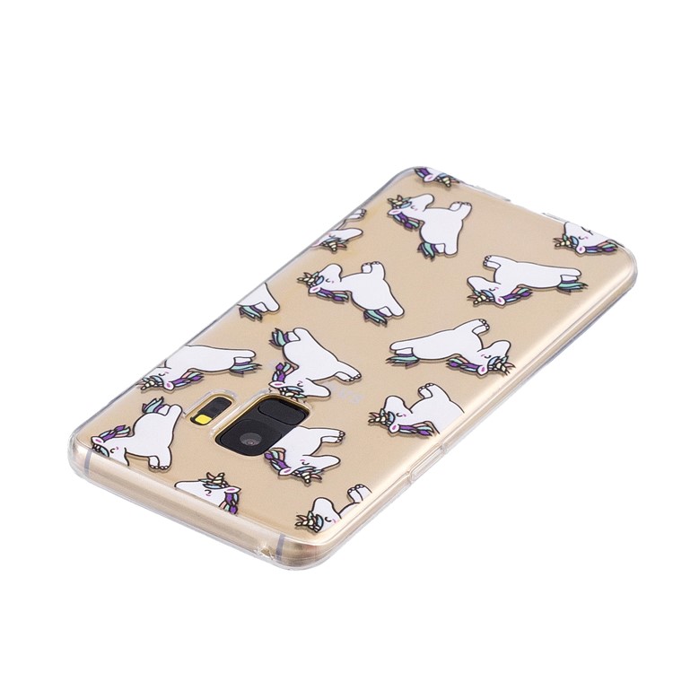 Pattern Printing TPU Super Thin Protective Casing for Samsung Galaxy S9 G960 - Unicorns-3