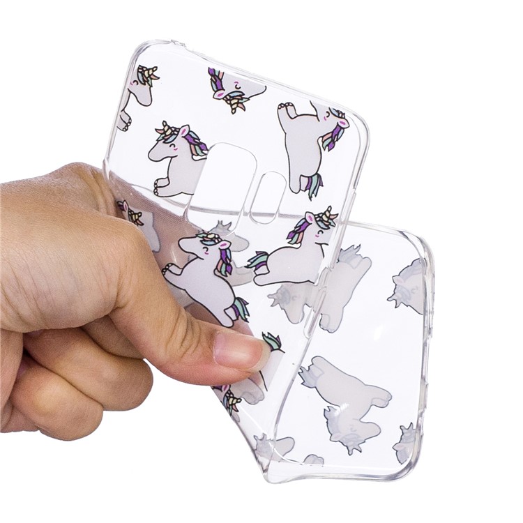 Pattern Printing TPU Super Thin Protective Casing for Samsung Galaxy S9 G960 - Unicorns-4