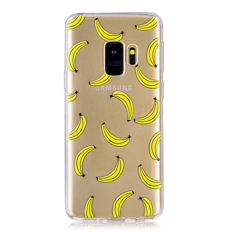 Motif Impression Gelée TPU Couverture Arrière Pour Samsung Galaxy S9 G960 - Banane-1