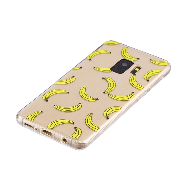 Motif Impression Gelée TPU Couverture Arrière Pour Samsung Galaxy S9 G960 - Banane-2