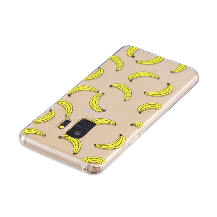 Motif Impression Gelée TPU Couverture Arrière Pour Samsung Galaxy S9 G960 - Banane-3