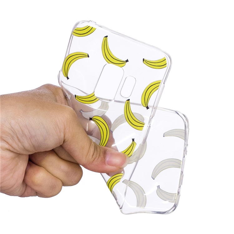 Motif Impression Gelée TPU Couverture Arrière Pour Samsung Galaxy S9 G960 - Banane-4