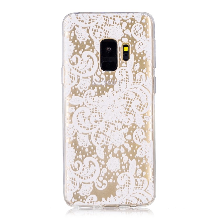 

Образец Печатного Желе TPU Легкая Задняя Оболочка Для Галактики Samsung S9 G960 - Белый Цветок, Galaxy S9