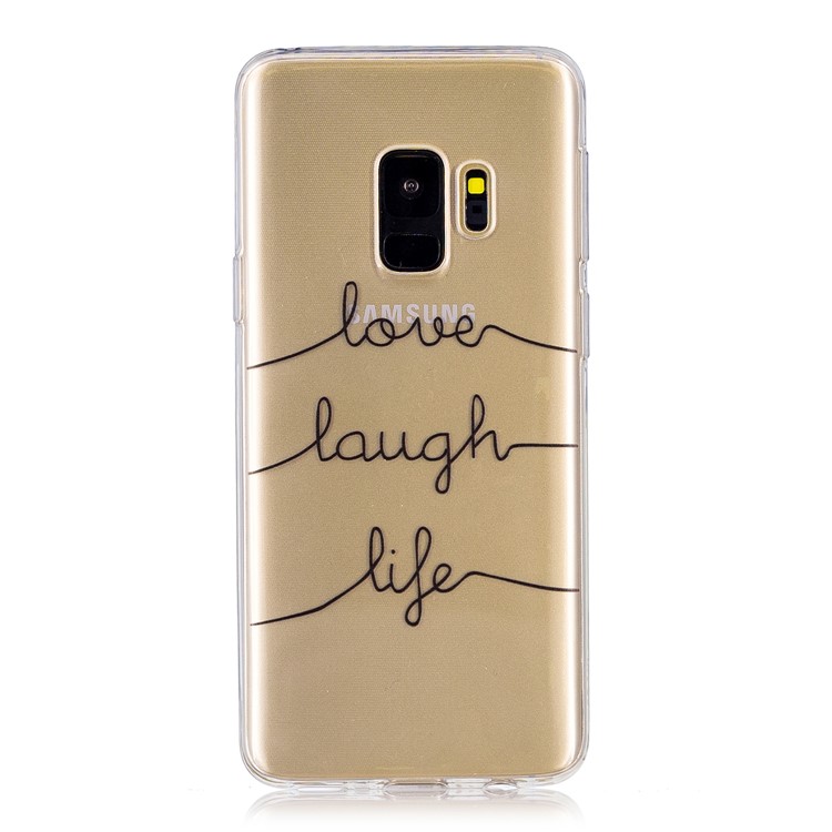 

Для Samsung Galaxy S9 G960 С Рисунком Гибкий Корпус Задней Крышки TPU - Любовь, Смех, Жизнь, Galaxy S9