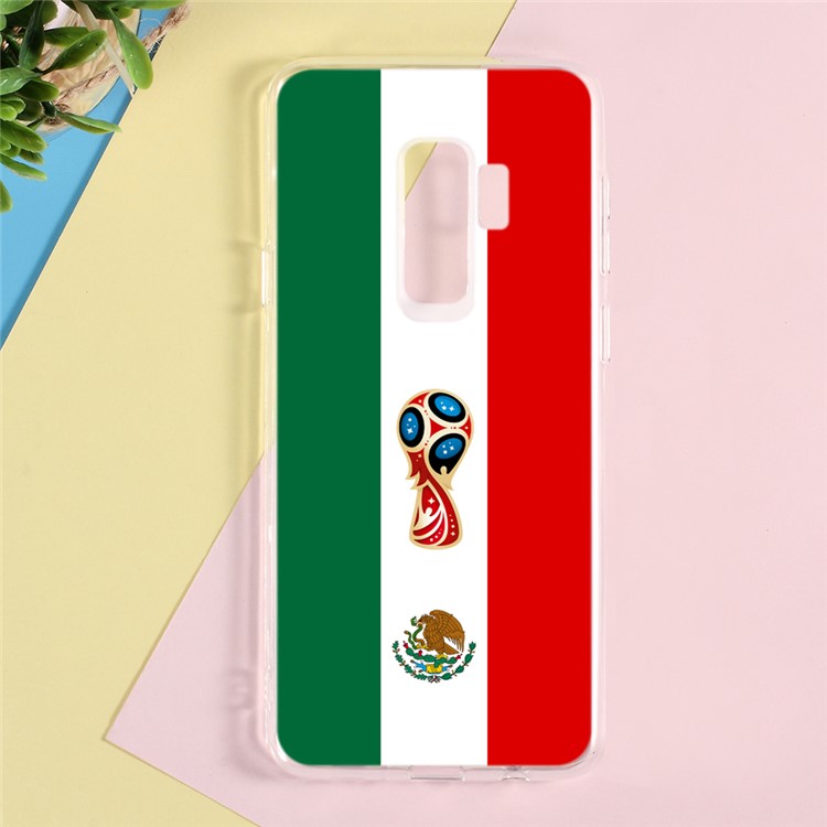 Pattern Printing 2018 World Cup Series TPU Case for Samsung Galaxy S9+ SM-G965 - Mexican Flag-1