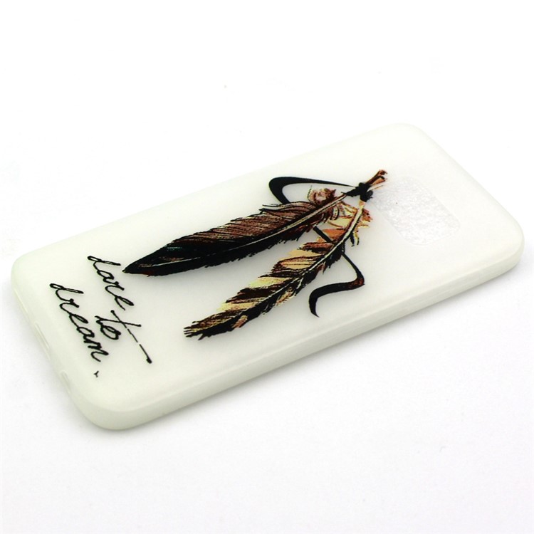 Luminous Glow TPU Back Case for Samsung Galaxy S7 - Feathers Dare to Dream-5