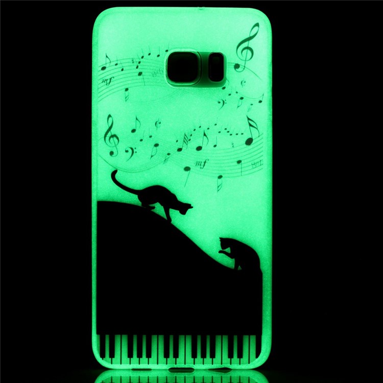 Luminous Glow Soft TPU Case for Samsung Galaxy S7 - Musical Notes and Piano-6