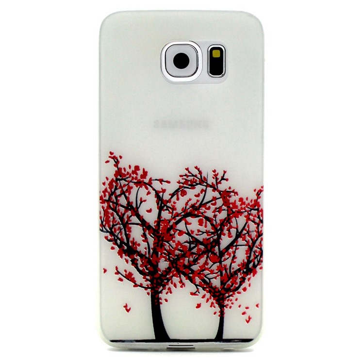 Luminous Slim TPU Back Case for Samsung Galaxy S7 - Tree with Red Leaves-2