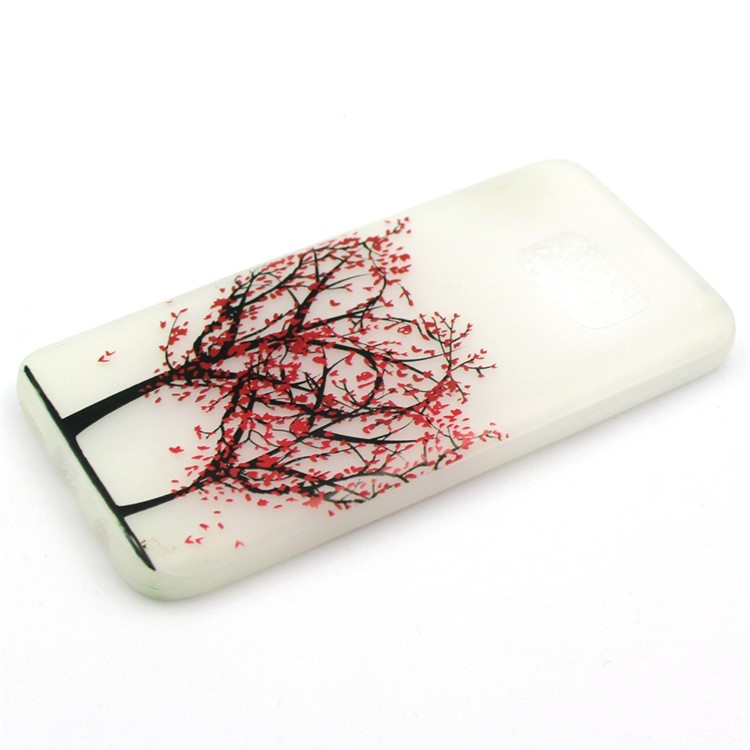 Luminous Slim TPU Back Case for Samsung Galaxy S7 - Tree with Red Leaves-4