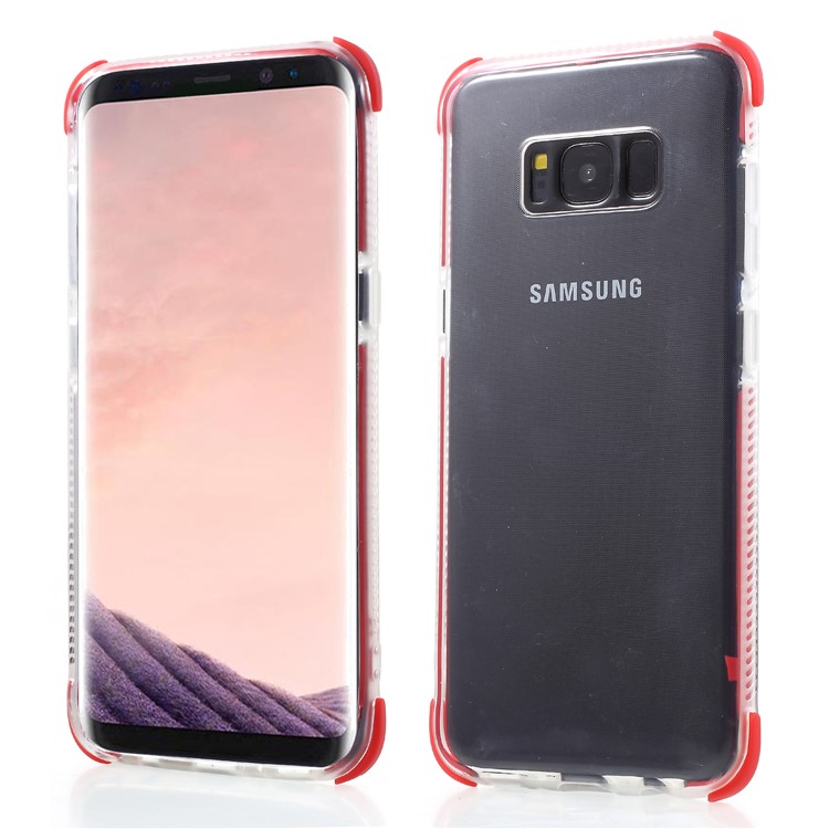 Two-tone Drop-proof TPU Phone Case for Samsung Galaxy S8 G950 - Red-1