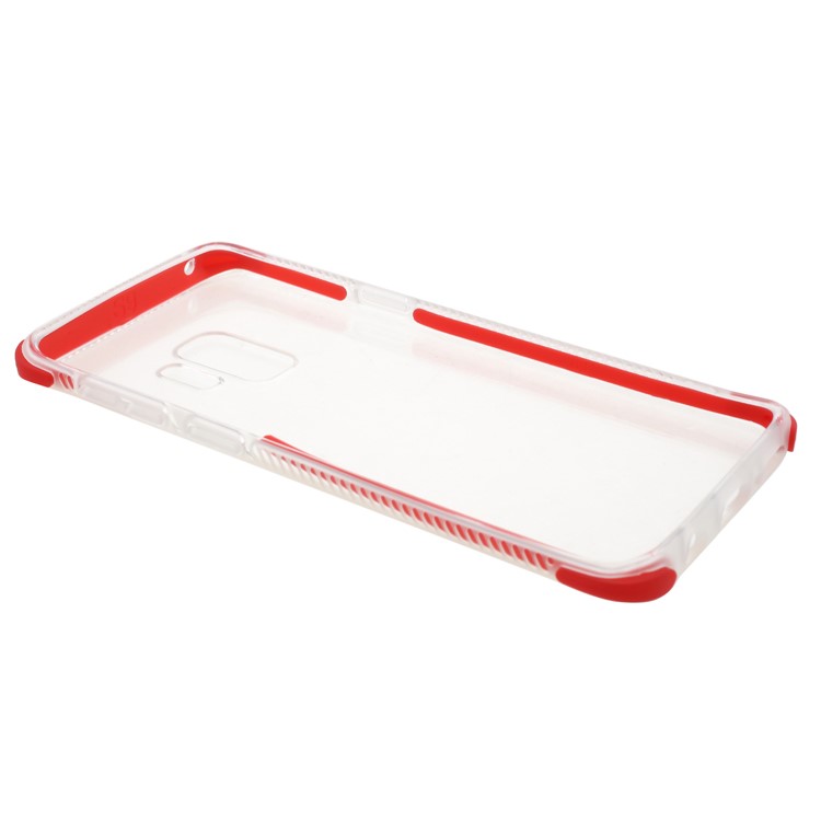 Bi-color Anti-drop TPU Mobile Phone Case for Samsung Galaxy S9 G960 - Red-4