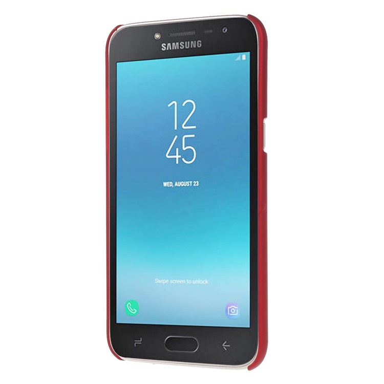 Rubberized Plastic Hard Back Phone Shell for Samsung Galaxy J2 Pro 2018 - Red-2
