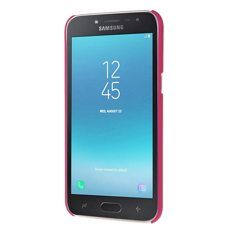Rubberized Plastic Hard Back Mobile Cover for Samsung Galaxy J2 Pro 2018 - Rose-2
