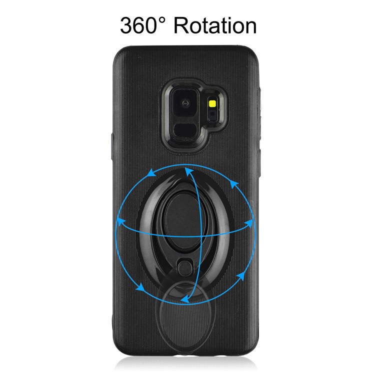ANGIBABE Vertical Stripe TPU PC Hybrid Kickstand Case for Samsung Galaxy S9 G960 - Black-7