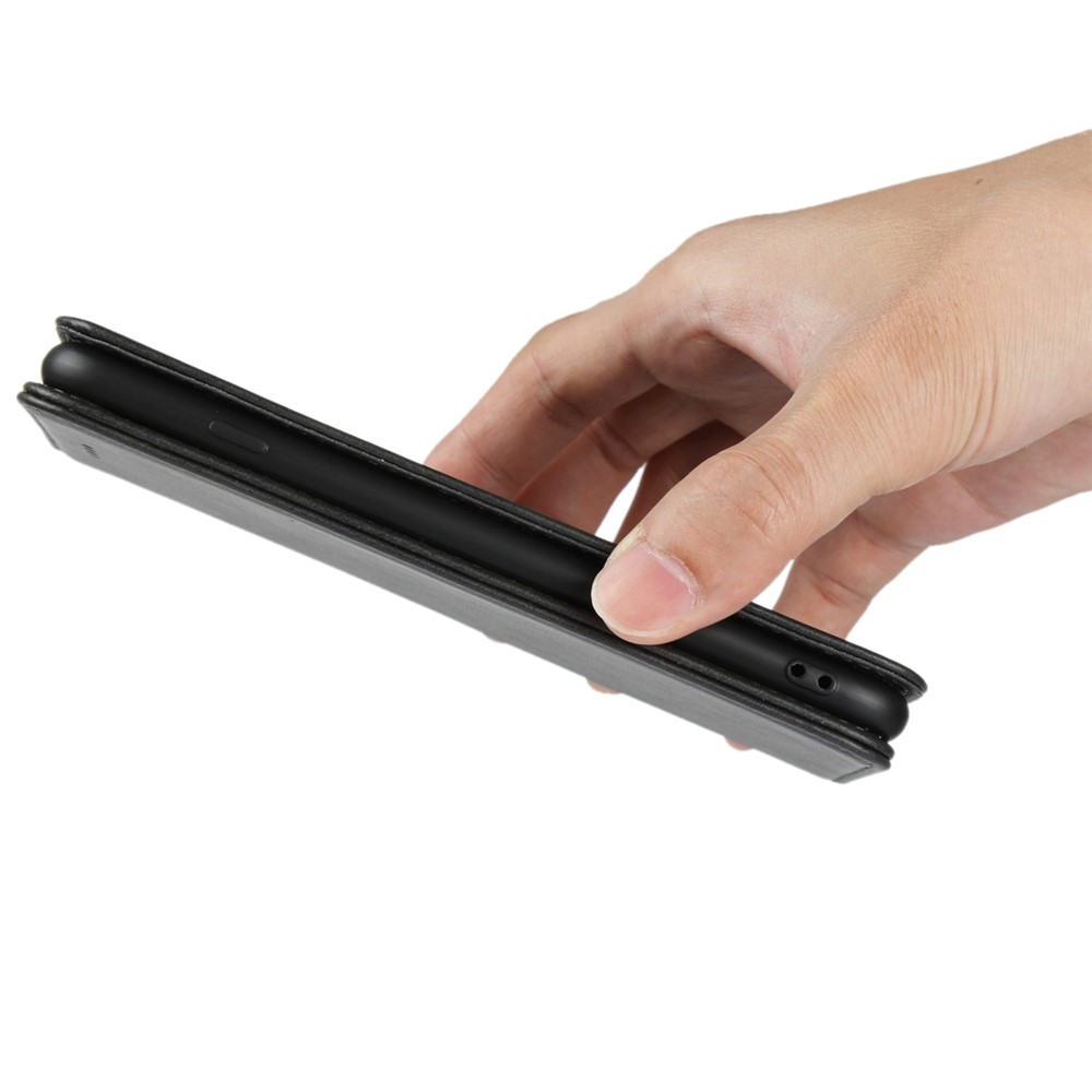Auto-absorbed Leather Wallet Stand Phone Case for Samsung Galaxy S9+ G965 - Black-8