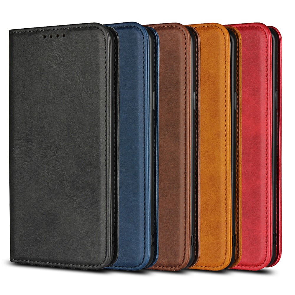 Auto-absorbed Leather Wallet Stand Phone Case for Samsung Galaxy S9+ G965 - Black-9