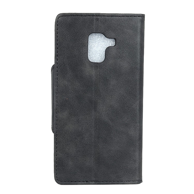 PU Leather Wallet Stand Mobile Case for Samsung Galaxy A6 (2018) - Black-4