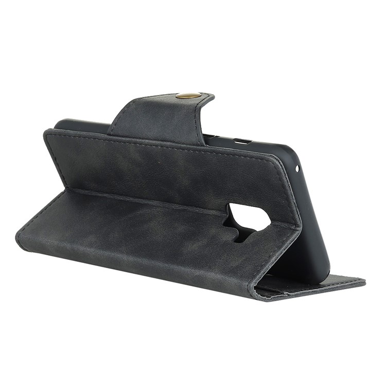 PU Leather Wallet Stand Mobile Case for Samsung Galaxy A6 (2018) - Black-6