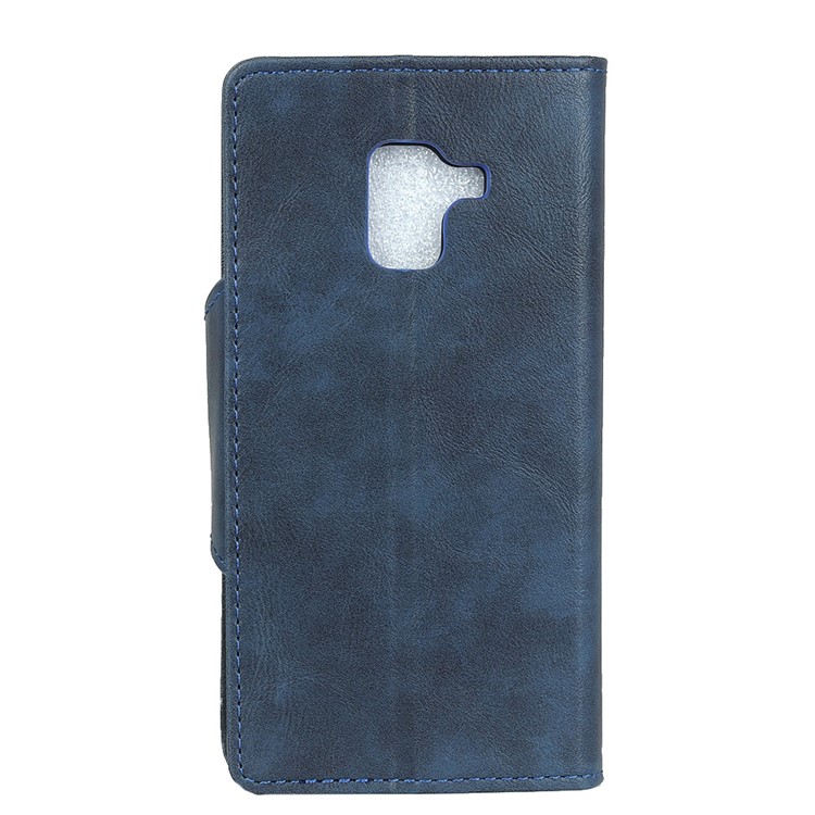 pu en Cuir Portefeuille Shell Mobile Shell Pour Samsung Galaxy A6 (2018) - Bleu