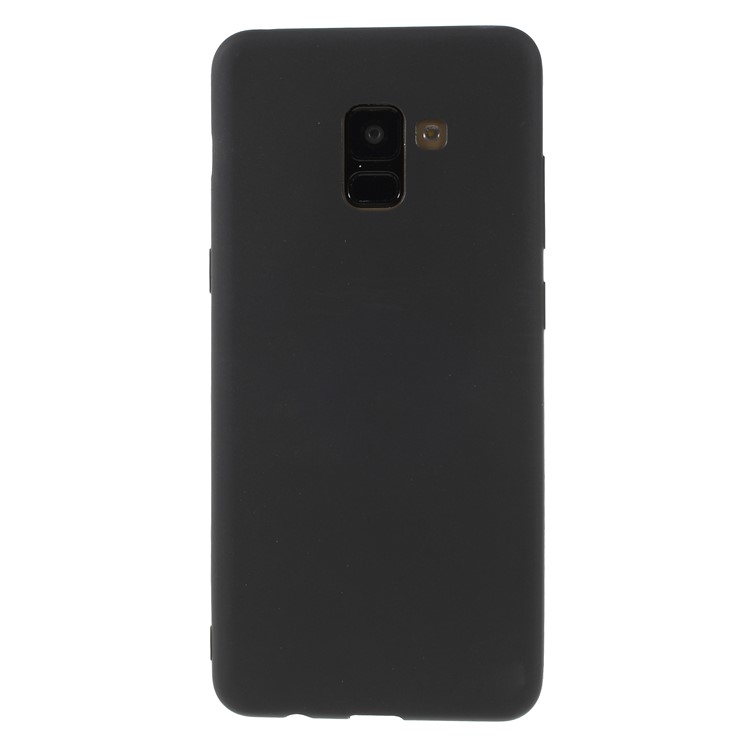 Matte TPU Phone Case for Samsung Galaxy A8+ (2018) - Black-2