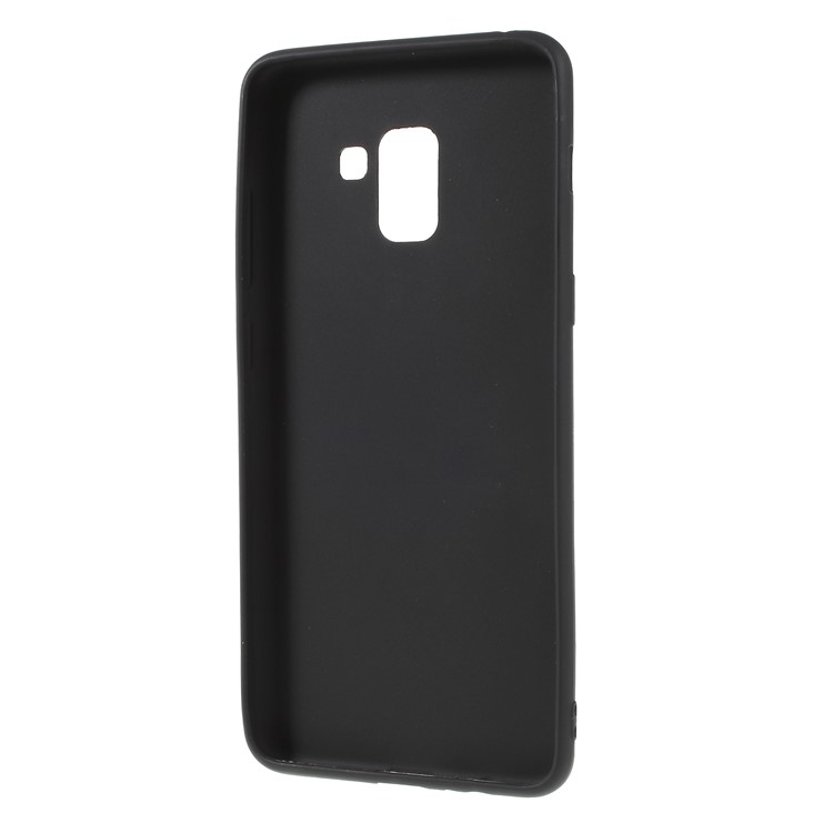 Matte TPU Phone Case for Samsung Galaxy A8+ (2018) - Black-3