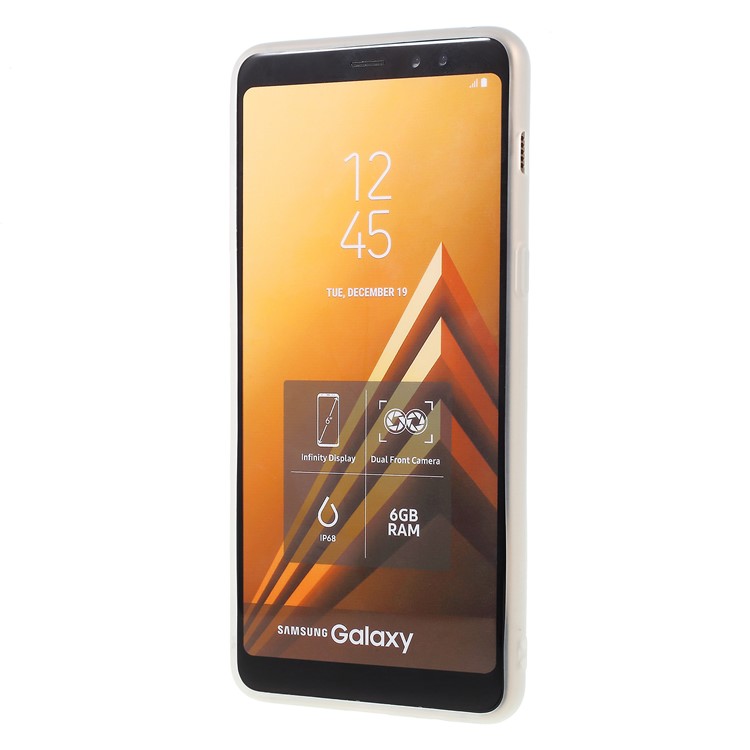 Matte TPU Case for Samsung Galaxy A8+ (2018) - White-3