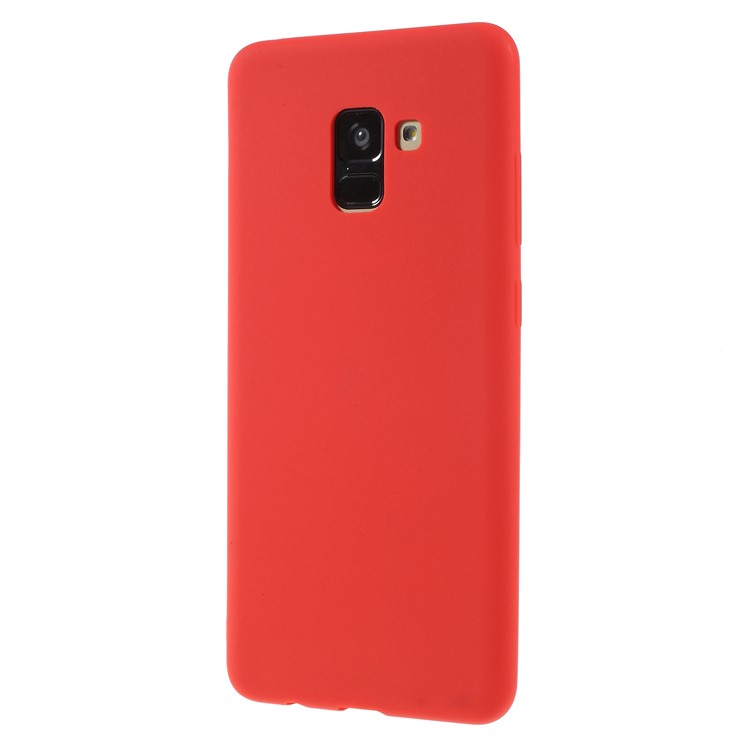 Matte TPU Shell Case for Samsung Galaxy A8+ (2018) - Red-2