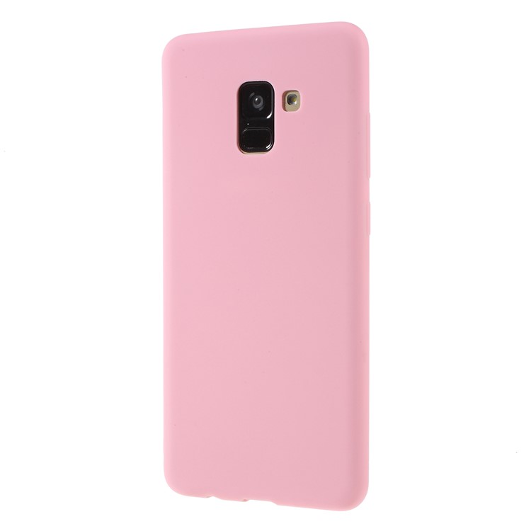 Matte TPU Mobile Phone Case for Samsung Galaxy A8+ (2018) - Pink-2