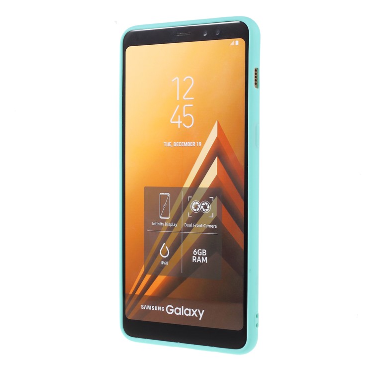 Matte TPU Phone Cover Case for Samsung Galaxy A8+ (2018) - Baby Blue-3