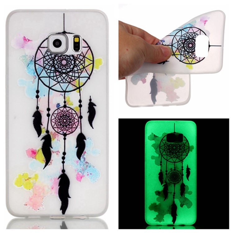 Noctilucent TPU Gel Phone Case for Samsung Galaxy S7 edge - Dream Catcher-1