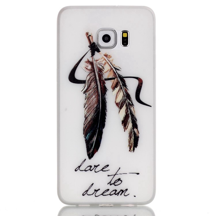 Noctilucent TPU Gel Back Shell for Samsung Galaxy S7 edge - Feather and Words-2