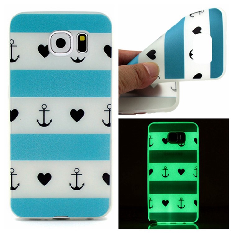 

Luminous TPU Protective Shell for Samsung Galaxy S7 edge - Anchor and Stripes