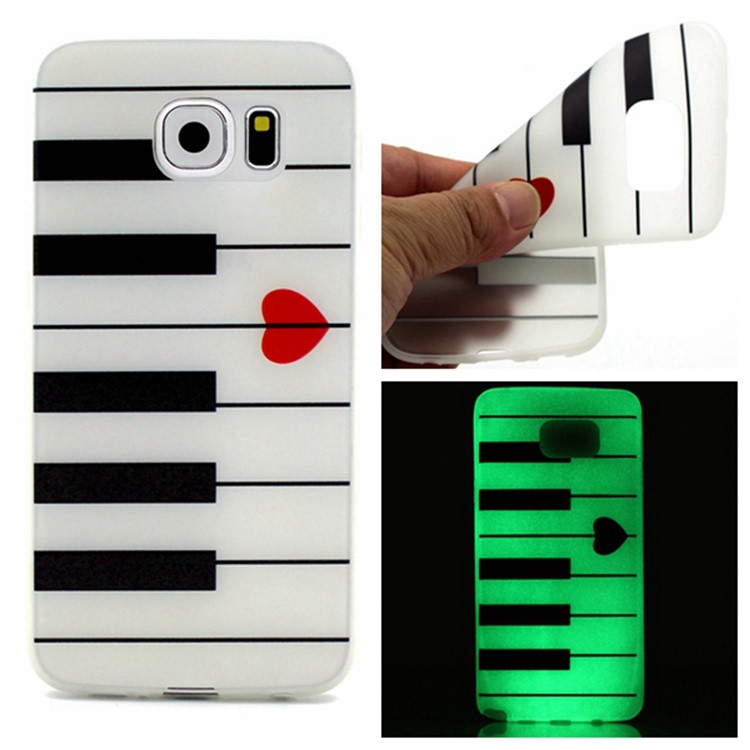 

Noctilucent TPU Gel Phone Shell for Samsung Galaxy S7 edge - Piano