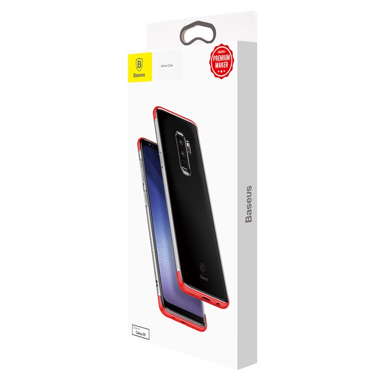 BASEUS for Samsung Galaxy S9 SM-G960 Armor Hybrid Phone Protective Cover (PC+TPU) - Red-16