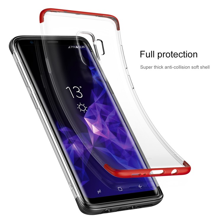 BASEUS for Samsung Galaxy S9 SM-G960 Armor Hybrid Phone Protective Cover (PC+TPU) - Red-2