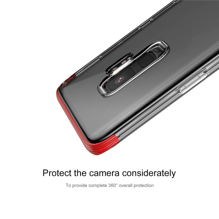 BASEUS for Samsung Galaxy S9 SM-G960 Armor Hybrid Phone Protective Cover (PC+TPU) - Red-5