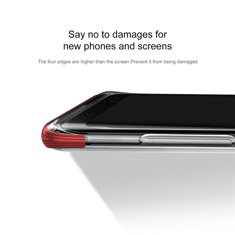 BASEUS for Samsung Galaxy S9 SM-G960 Armor Hybrid Phone Protective Cover (PC+TPU) - Red-7